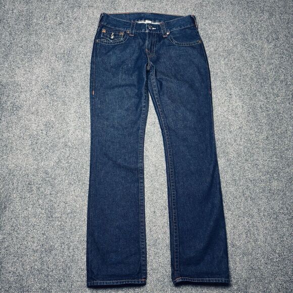 True Religion Straight Flap Blue Jeans 31x33 - Picture 3 of 9